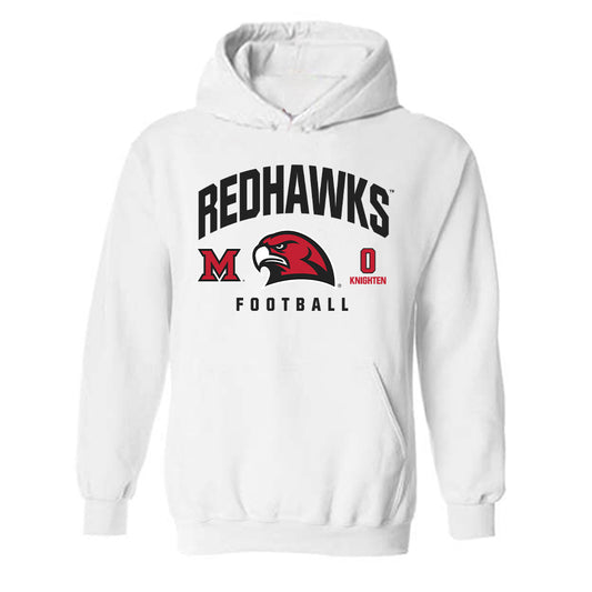 Miami of Ohio - NCAA Football : Amariyun Knighten - Classic Fashion Shersey Hooded Sweatshirt-0