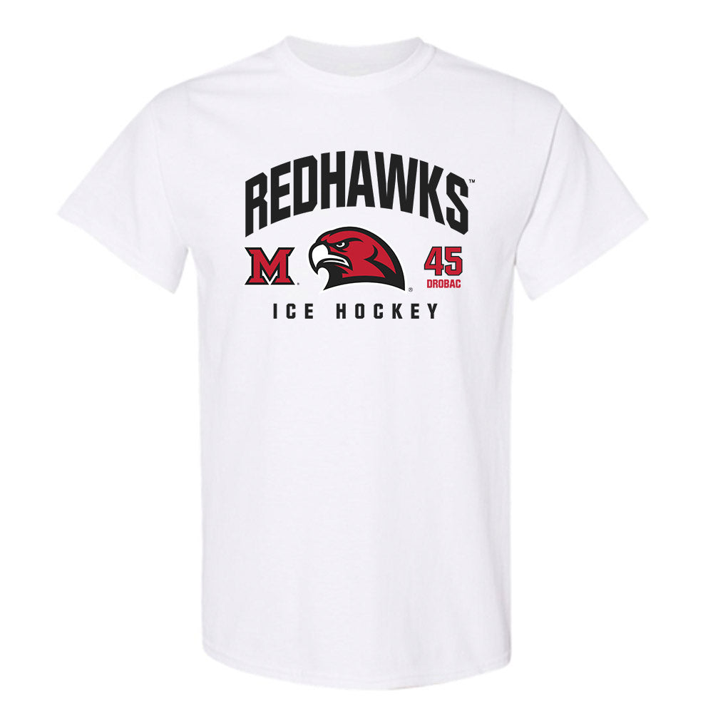 Miami of Ohio - NCAA Men's Ice Hockey : Matteo Drobac - Classic Fashion Shersey T-Shirt-0