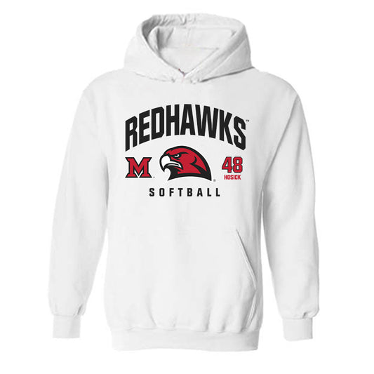 Miami of Ohio - NCAA Softball : Presley Hosick - Classic Fashion Shersey Hooded Sweatshirt-0