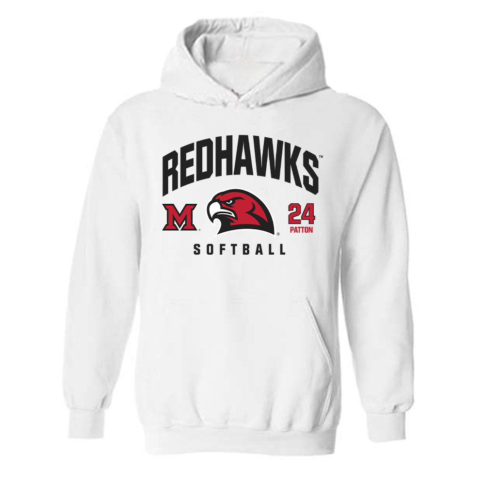 Miami of Ohio - NCAA Softball : Madie Patton - Classic Fashion Shersey Hooded Sweatshirt-0