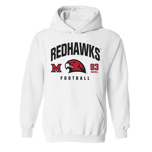 Miami of Ohio - NCAA Football : Logan Howell - Classic Fashion Shersey Hooded Sweatshirt-0