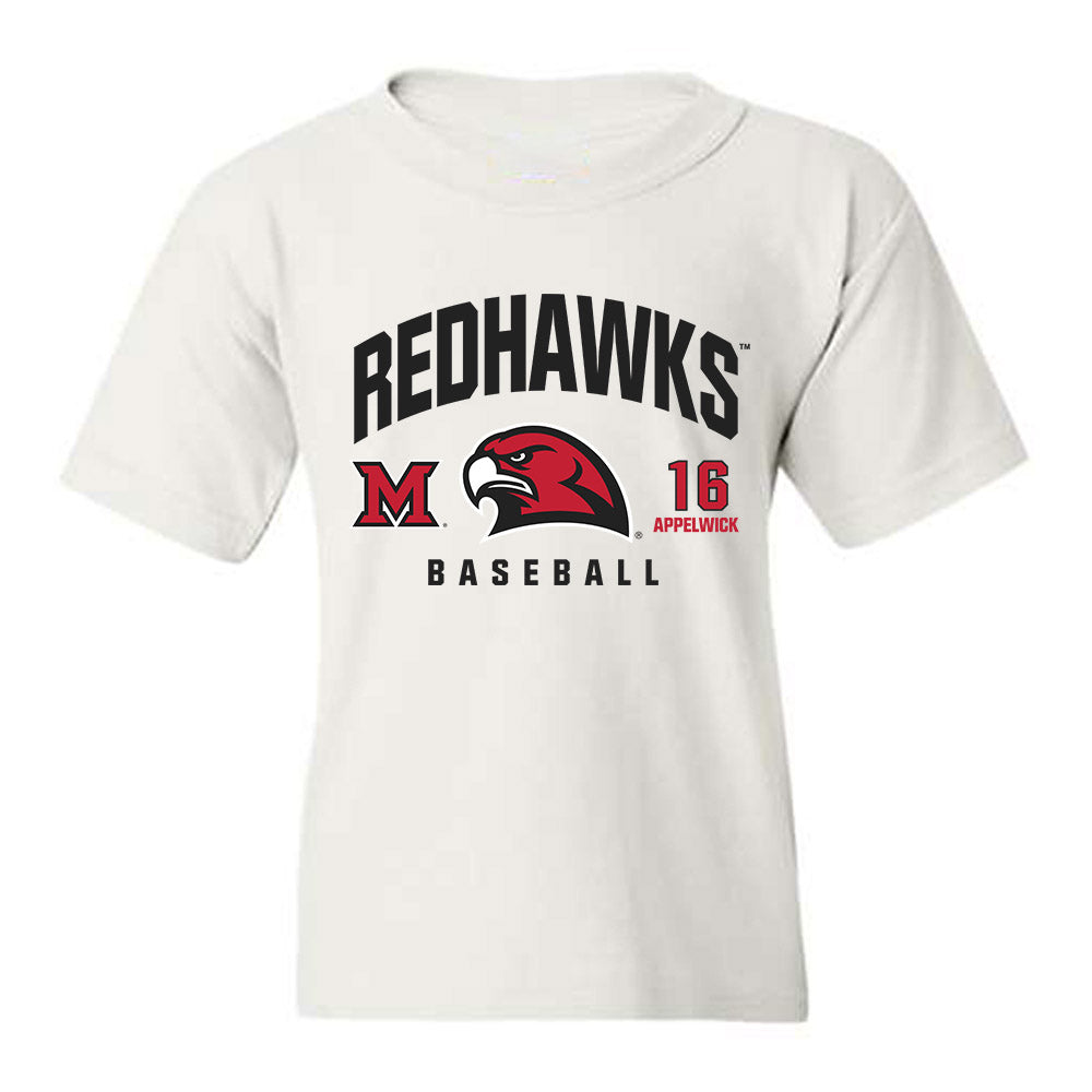 Miami of Ohio - NCAA Baseball : Evan Appelwick - Classic Fashion Shersey Youth T-Shirt-0