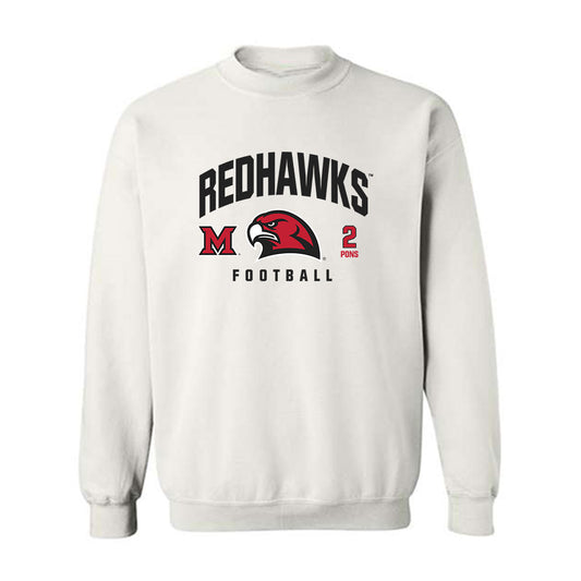 Miami of Ohio - NCAA Football : Jackson Pons - Classic Fashion Shersey Crewneck Sweatshirt-0