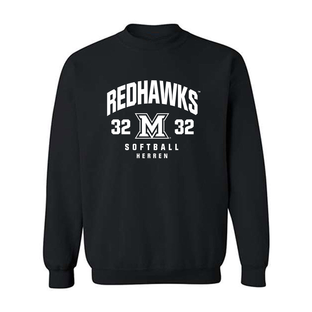 Miami of Ohio - NCAA Softball : Abigail Herren - Fashion Shersey Crewneck Sweatshirt-0