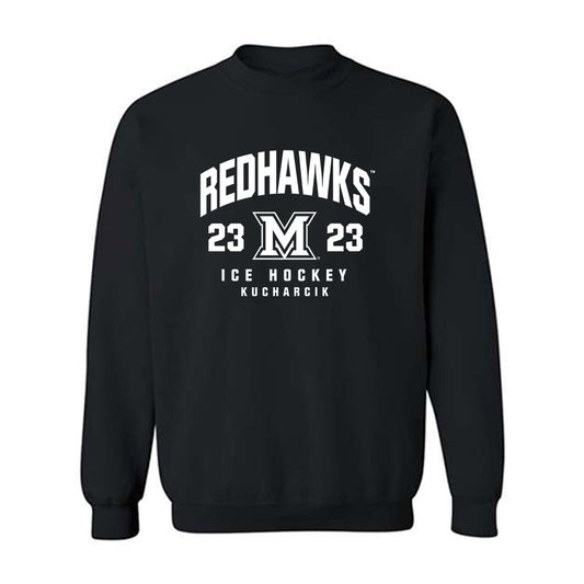 Miami of Ohio - NCAA Men's Ice Hockey : Matous Kucharcik - Fashion Shersey Crewneck Sweatshirt-0