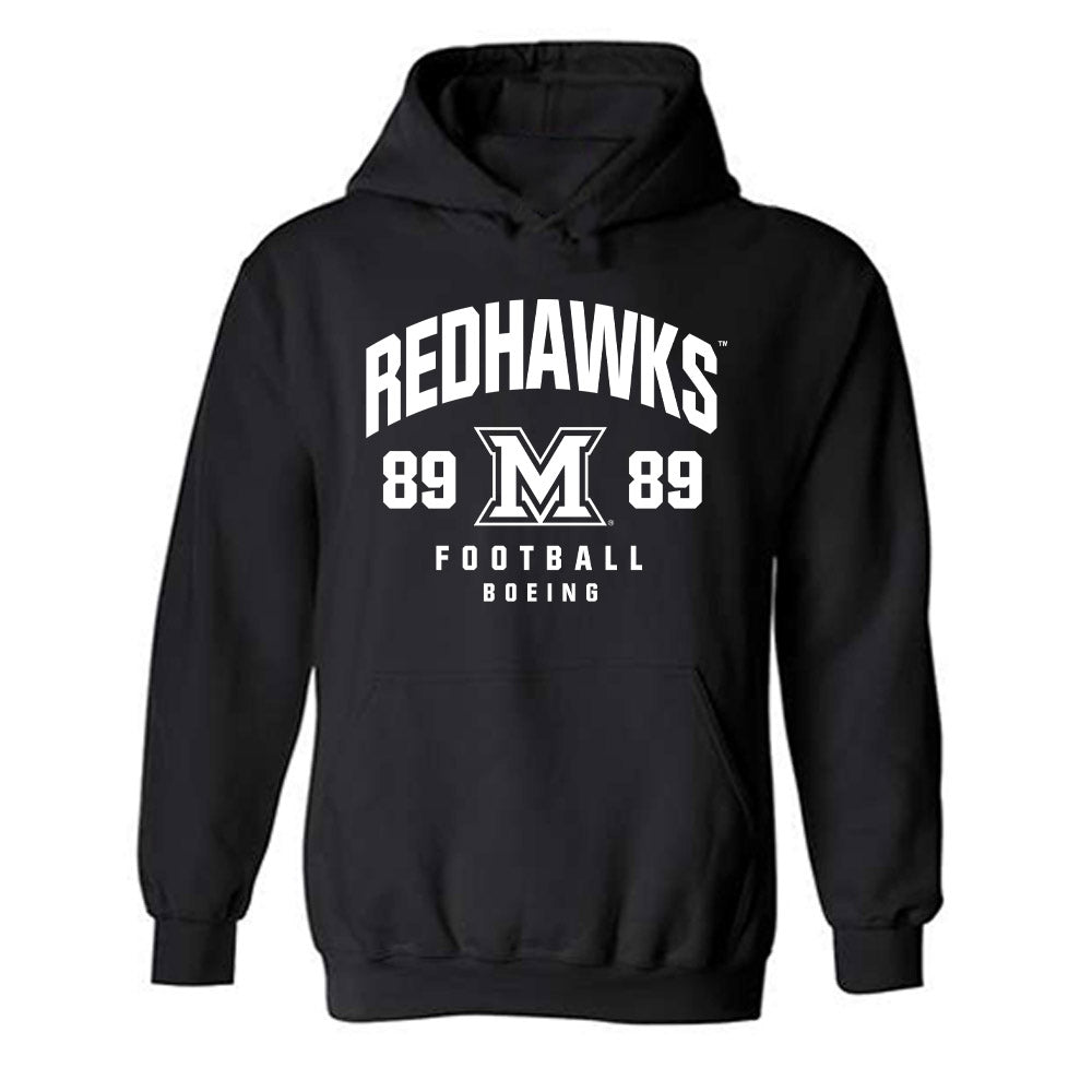 Miami of Ohio - NCAA Football : Brayden Boeing - Fashion Shersey Hooded Sweatshirt-0