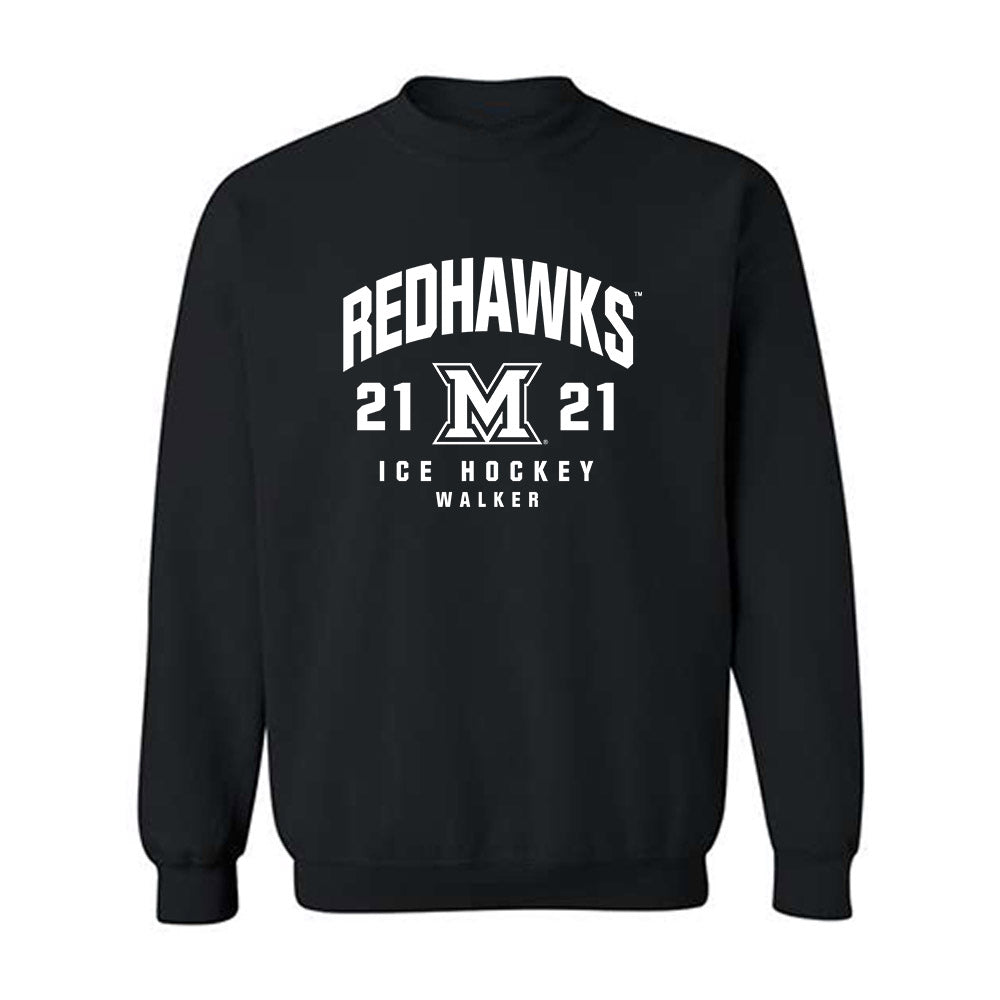 Miami of Ohio - NCAA Men's Ice Hockey : Bradley Walker - Fashion Shersey Crewneck Sweatshirt-0
