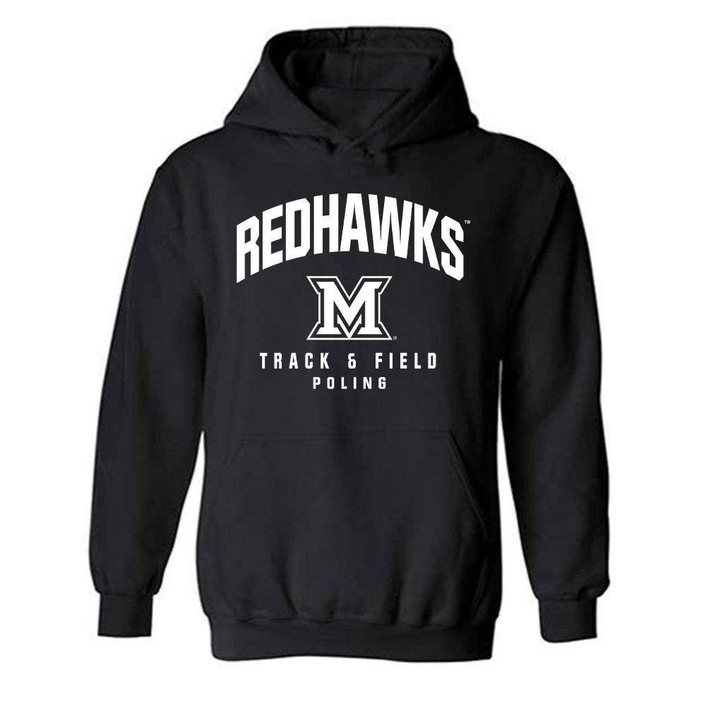 Miami of Ohio - NCAA Women's Track & Field : Elizabeth Poling - Fashion Shersey Hooded Sweatshirt-0