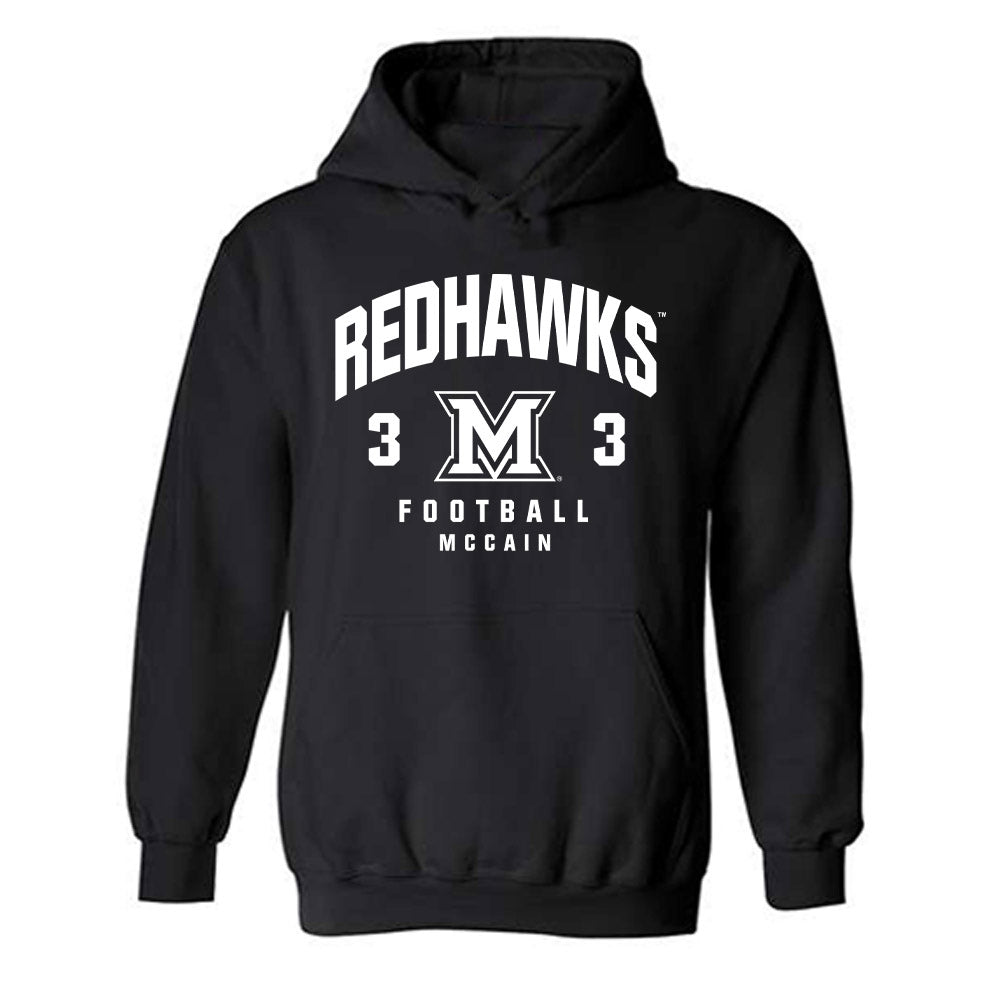 Miami of Ohio - NCAA Football : Malcolm McCain - Fashion Shersey Hooded Sweatshirt-0