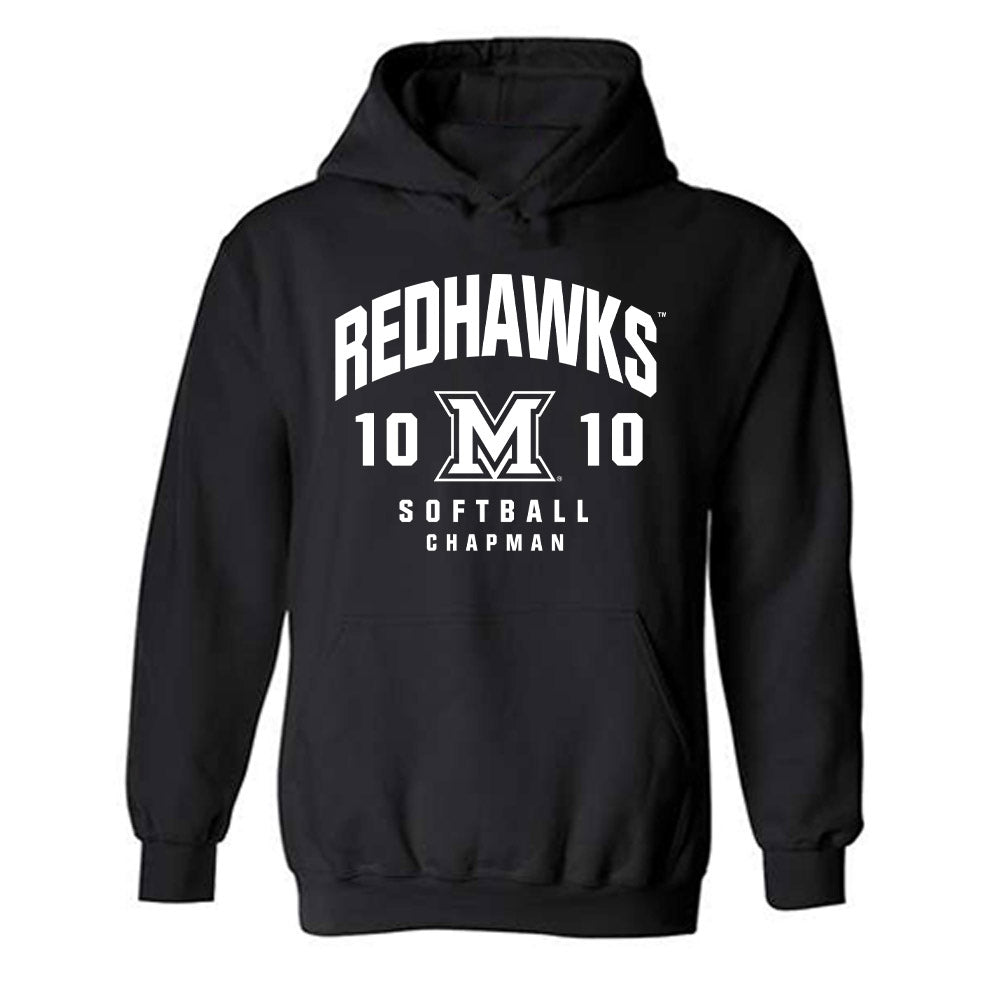 Miami of Ohio - NCAA Softball : Makaree Chapman - Fashion Shersey Hooded Sweatshirt-0