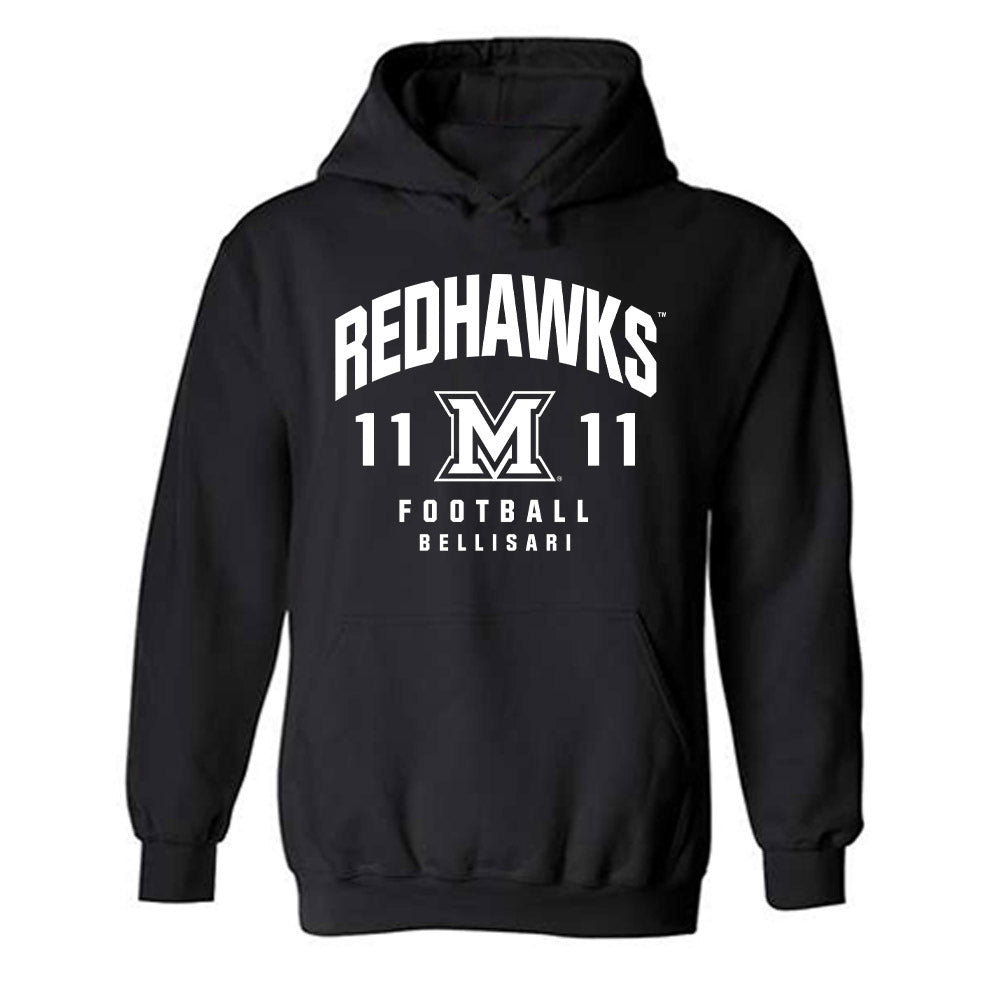 Miami of Ohio - NCAA Football : Drew Bellisari - Fashion Shersey Hooded Sweatshirt-0