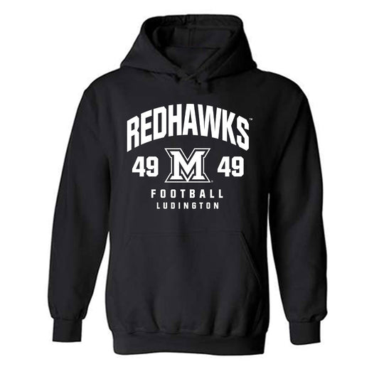 Miami of Ohio - NCAA Football : Anthony Ludington - Fashion Shersey Hooded Sweatshirt-0