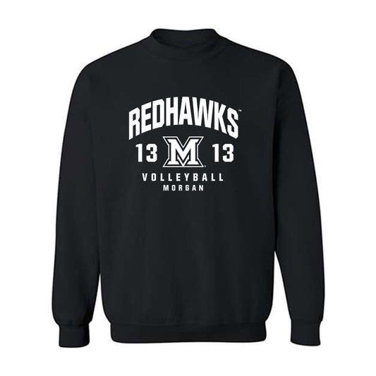 Miami of Ohio - Women's Volleyball Alumni : Emily Morgan - Fashion Shersey Crewneck Sweatshirt-0