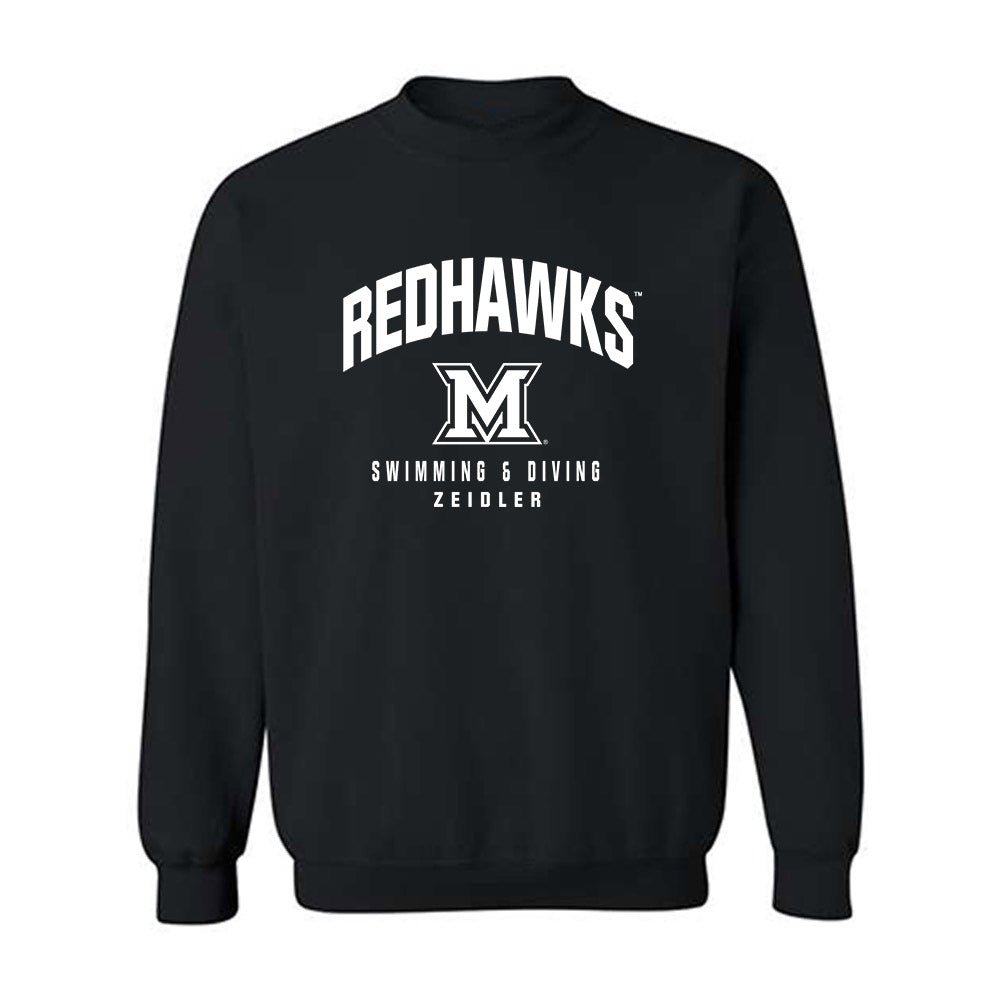 Miami of Ohio - NCAA Men's Swimming & Diving : John Zeidler - Fashion Shersey Crewneck Sweatshirt-0
