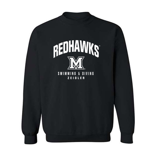 Miami of Ohio - NCAA Men's Swimming & Diving : John Zeidler - Fashion Shersey Crewneck Sweatshirt-0