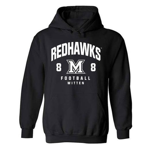 Miami of Ohio - NCAA Football : Damarion Witten - Fashion Shersey Hooded Sweatshirt-0