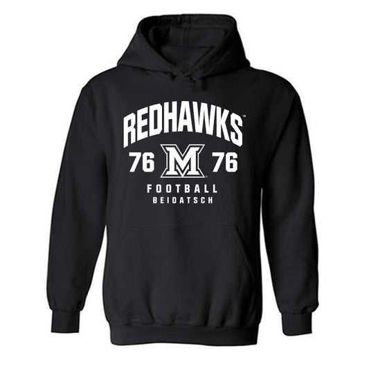 Miami of Ohio - NCAA Football : Brian Beidatsch - Fashion Shersey Hooded Sweatshirt-0