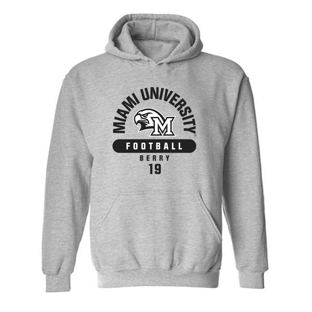 Miami of Ohio - NCAA Football : Luke Berry - Classic Fashion Shersey Hooded Sweatshirt-0