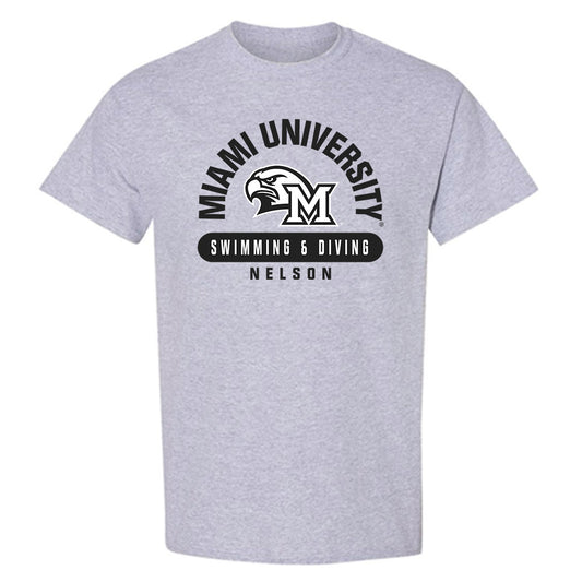 Miami of Ohio - NCAA Men's Swimming & Diving : Jensen Nelson - Classic Fashion Shersey T-Shirt-0