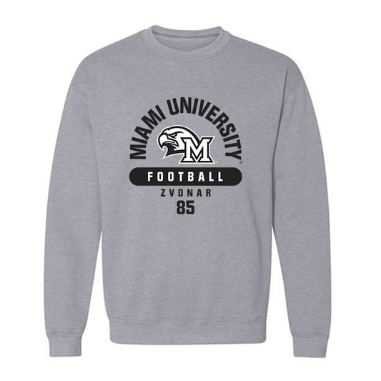 Miami of Ohio - NCAA Football : Trey Zvonar - Classic Fashion Shersey Crewneck Sweatshirt-0