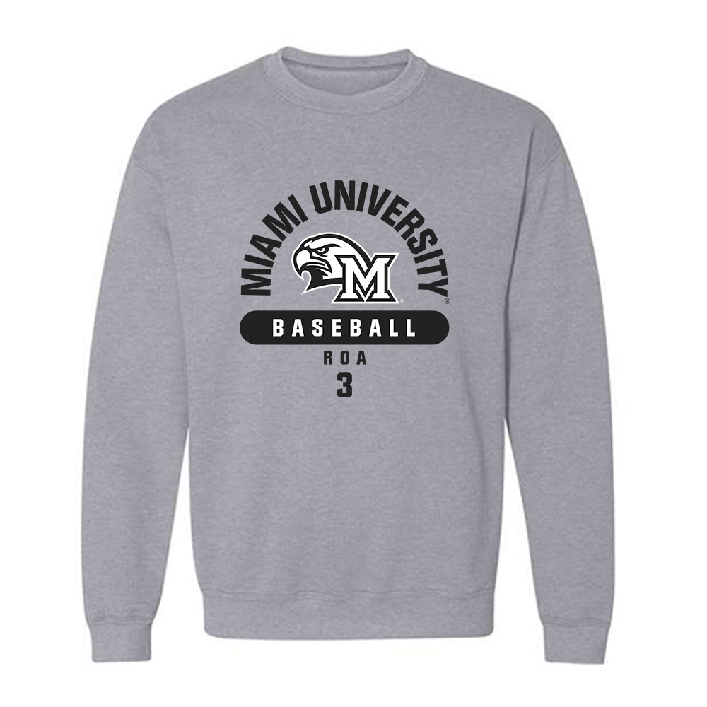 Miami of Ohio - NCAA Baseball : Christopher Roa - Classic Fashion Shersey Crewneck Sweatshirt-0