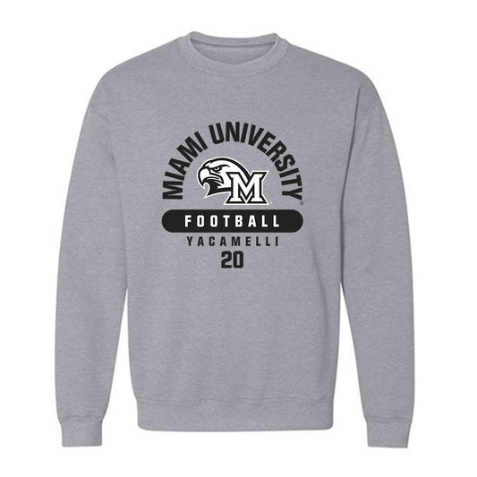 Miami of Ohio - NCAA Football : Cade Yacamelli - Classic Fashion Shersey Crewneck Sweatshirt-0