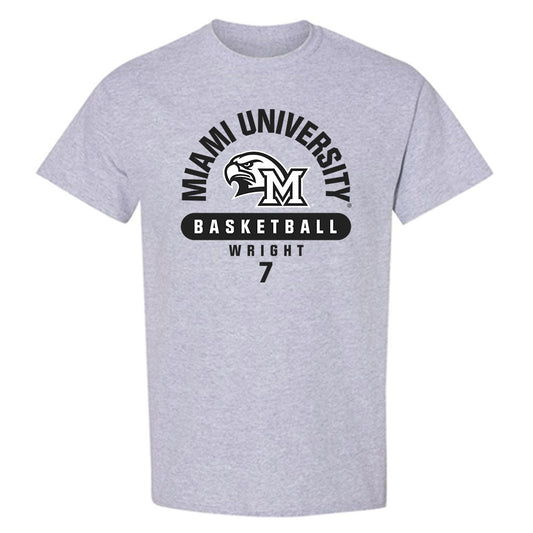 Miami of Ohio - NCAA Men's Basketball : Ethan Wright - Classic Fashion Shersey T-Shirt-0