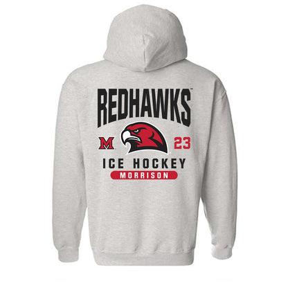 Miami of Ohio - Men's Ice Hockey Alumni : Brayden Morrison - Classic Fashion Shersey Hooded Sweatshirt-1