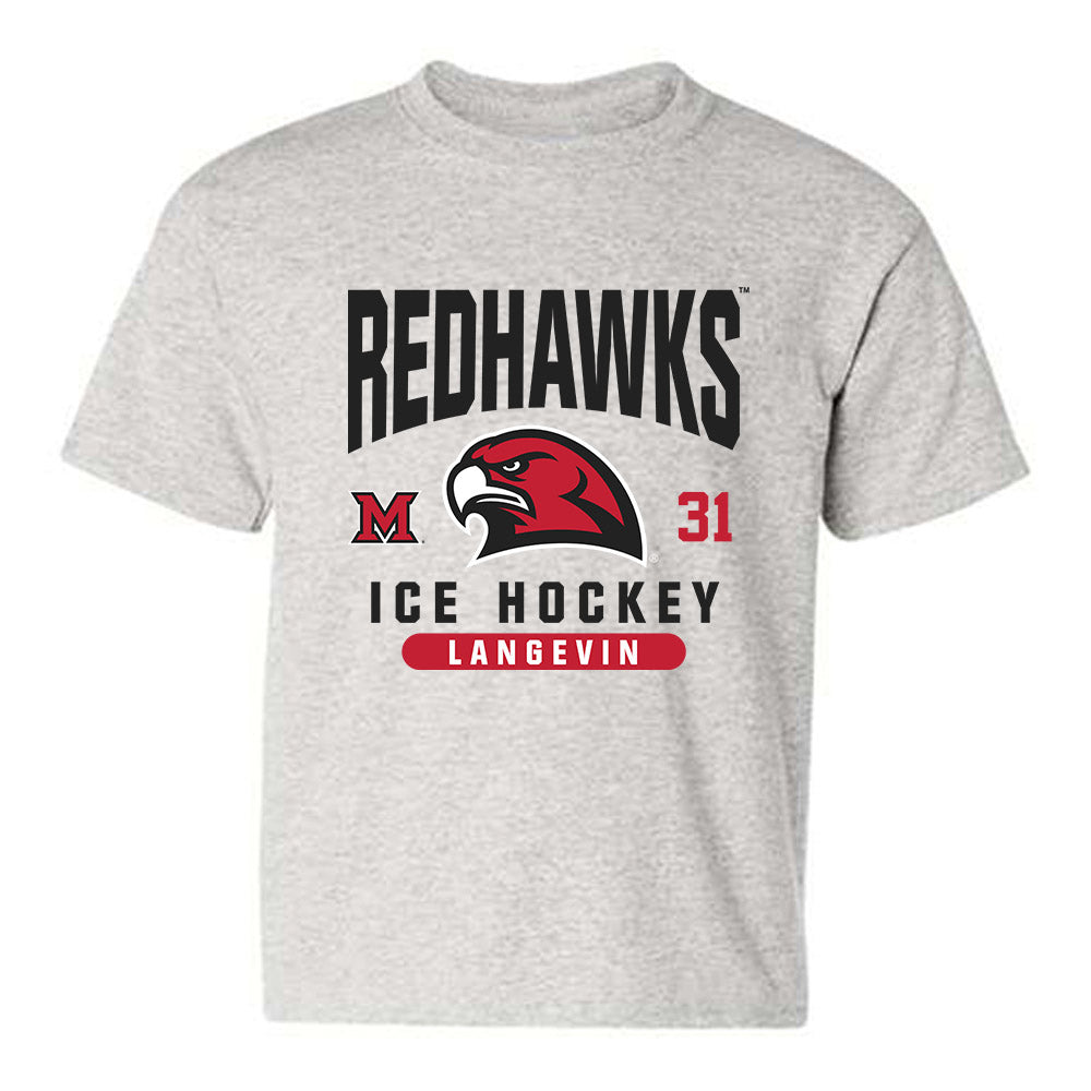 Miami of Ohio - NCAA Men's Ice Hockey : Mathis Langevin - Classic Fashion Shersey Youth T-Shirt-0