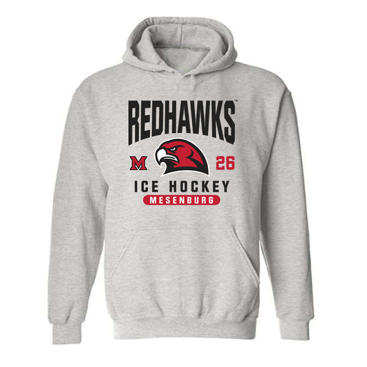 Miami of Ohio - NCAA Men's Ice Hockey : Blake Mesenburg - Classic Fashion Shersey Hooded Sweatshirt-0