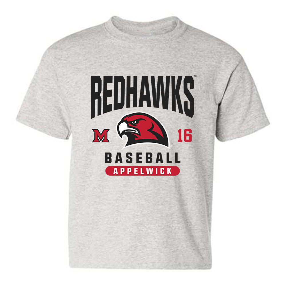 Miami of Ohio - NCAA Baseball : Evan Appelwick - Classic Fashion Shersey Youth T-Shirt-0