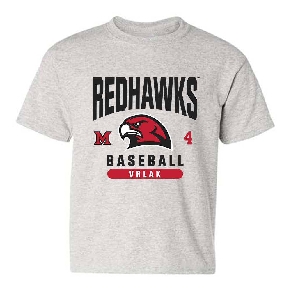 Miami of Ohio - NCAA Baseball : Jake Vrlak - Classic Fashion Shersey Youth T-Shirt-0