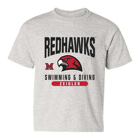 Miami of Ohio - NCAA Men's Swimming & Diving : John Zeidler - Classic Fashion Shersey Youth T-Shirt-0