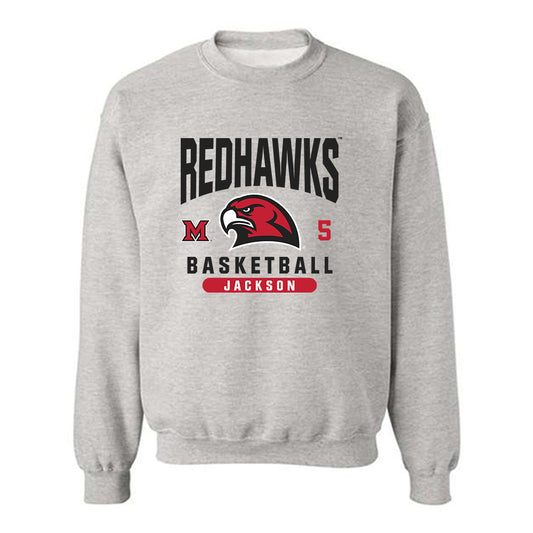 Miami of Ohio - NCAA Women's Basketball : Camille Jackson - Classic Fashion Shersey Crewneck Sweatshirt-0