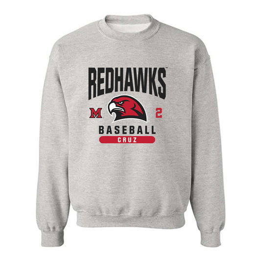 Miami of Ohio - NCAA Baseball : Diego Cruz - Classic Fashion Shersey Crewneck Sweatshirt-0