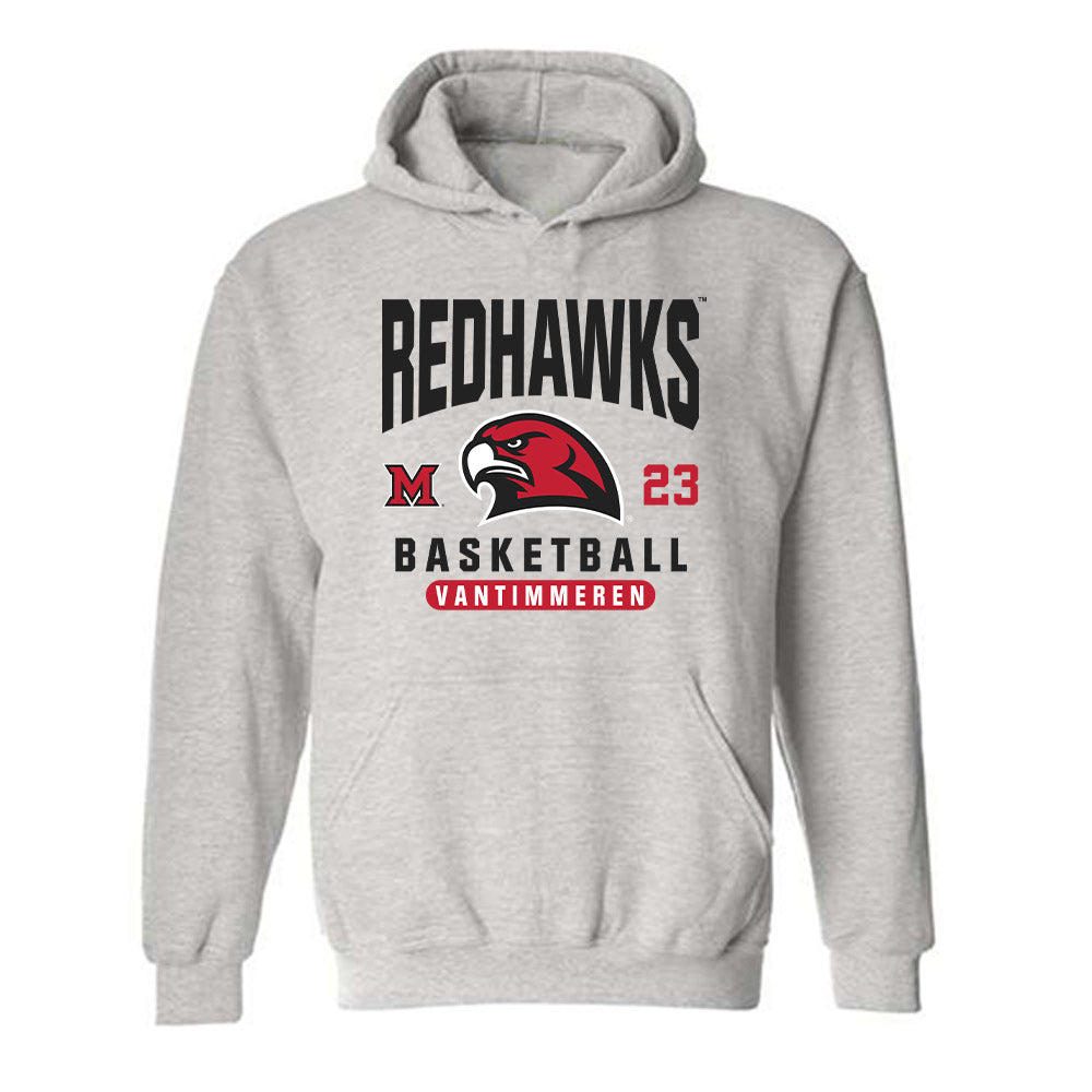 Miami of Ohio - NCAA Women's Basketball : Emily Vantimmeren - Classic Fashion Shersey Hooded Sweatshirt-0