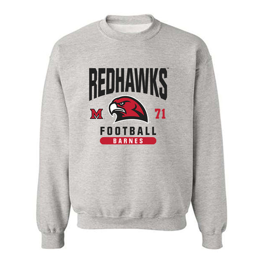 Miami of Ohio - NCAA Football : Lucas Barnes - Classic Fashion Shersey Crewneck Sweatshirt-0