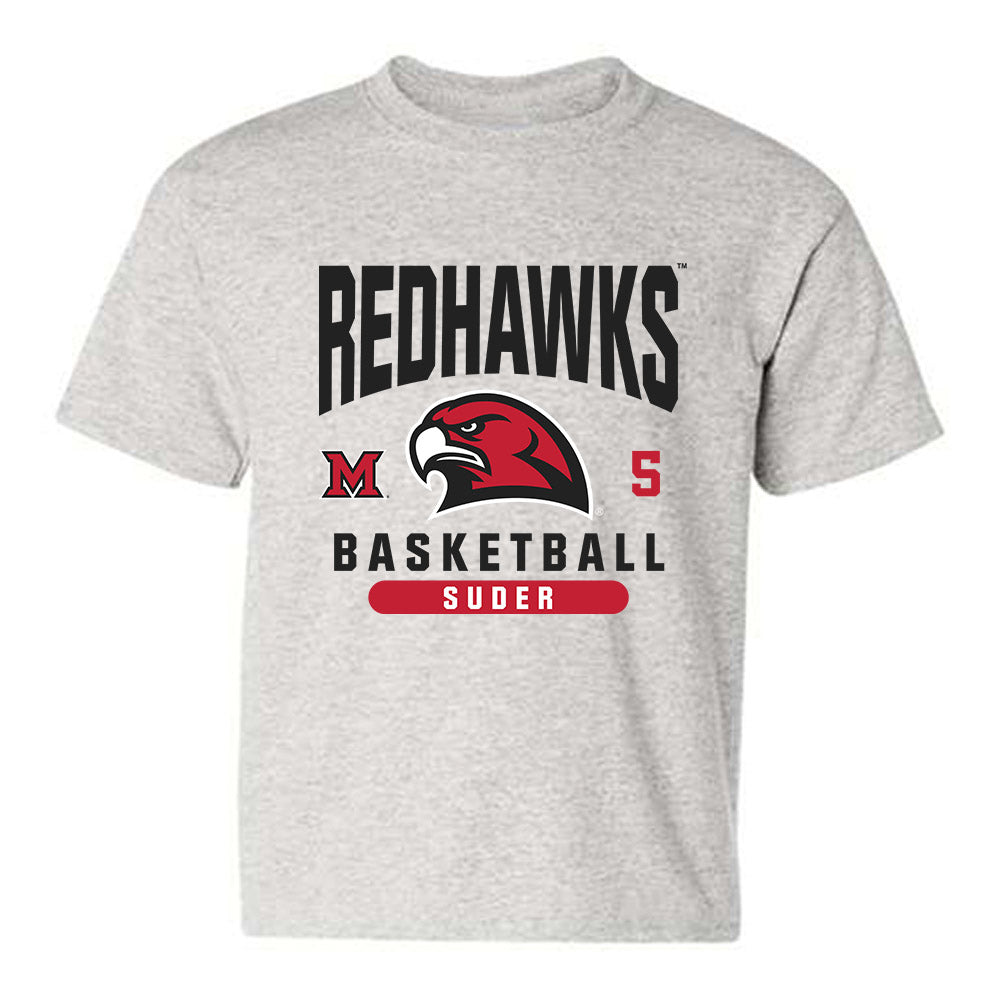 Miami of Ohio - NCAA Men's Basketball : Peter Suder - Classic Fashion Shersey Youth T-Shirt-0