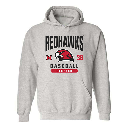 Miami of Ohio - Baseball Alumni : Kaden Pfeffer - Classic Fashion Shersey Hooded Sweatshirt-0