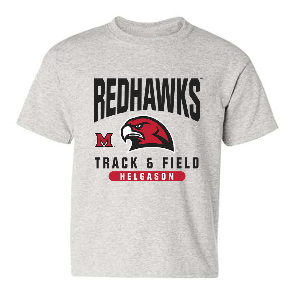 Miami of Ohio - NCAA Men's Track & Field : Clark Helgason - Classic Fashion Shersey Youth T-Shirt-0