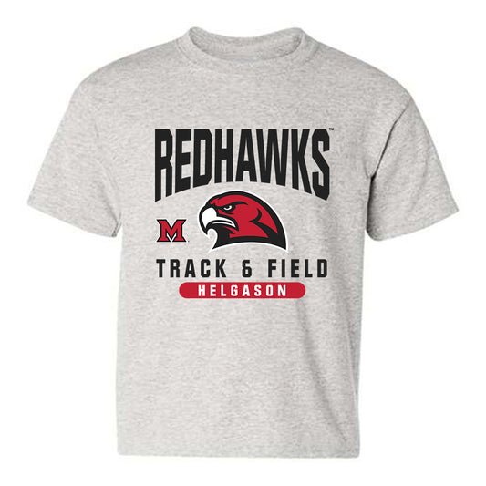 Miami of Ohio - NCAA Men's Track & Field : Clark Helgason - Classic Fashion Shersey Youth T-Shirt-0