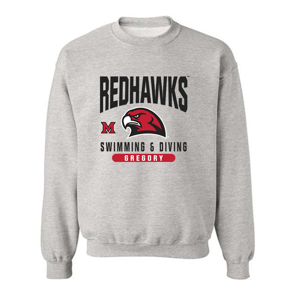 Miami of Ohio - NCAA Women's Swimming & Diving : Gracie Gregory - Classic Fashion Shersey Crewneck Sweatshirt-0
