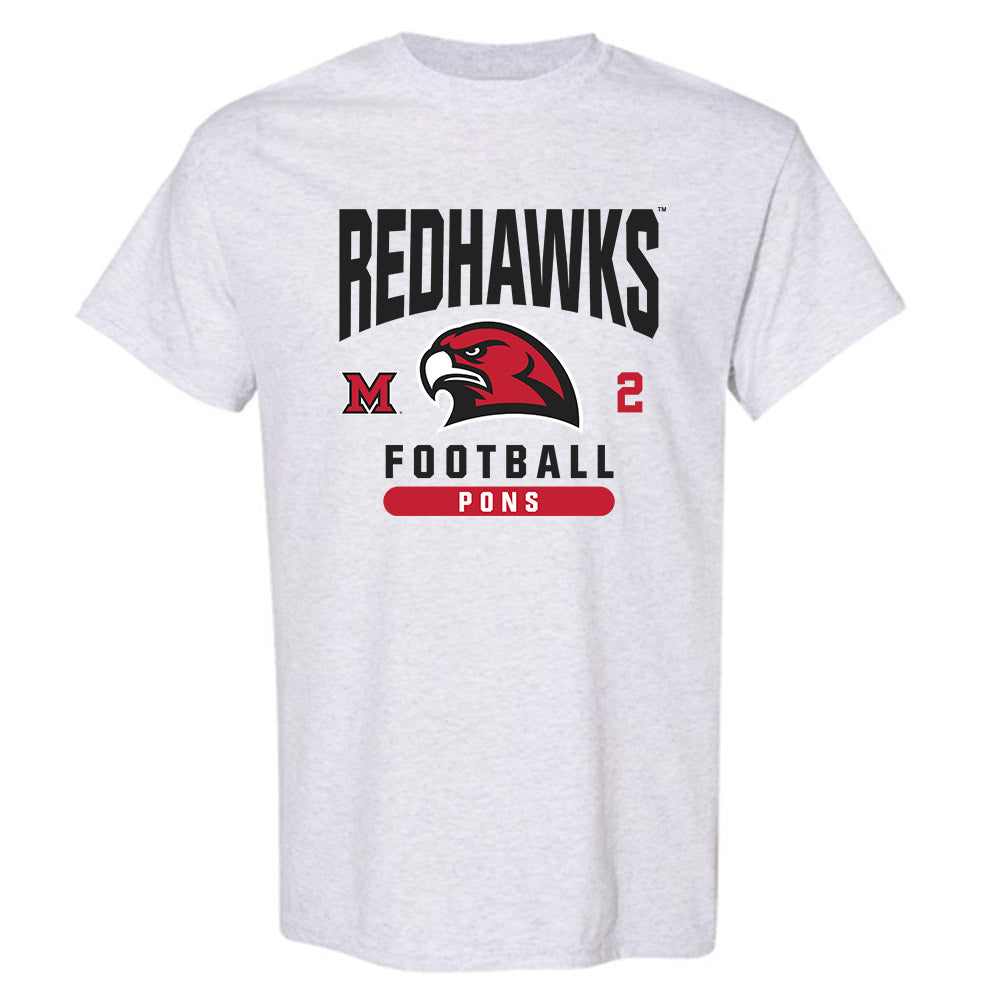 Miami of Ohio - NCAA Football : Jackson Pons - Classic Fashion Shersey T-Shirt-0