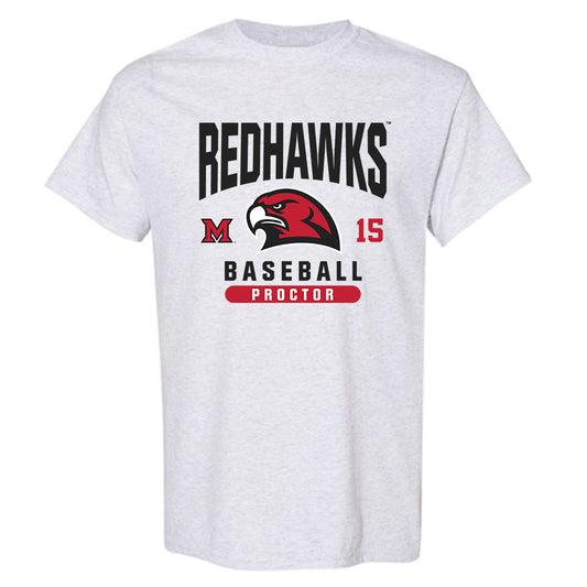 Miami of Ohio - NCAA Baseball : Keenan Proctor - Classic Fashion Shersey T-Shirt-0