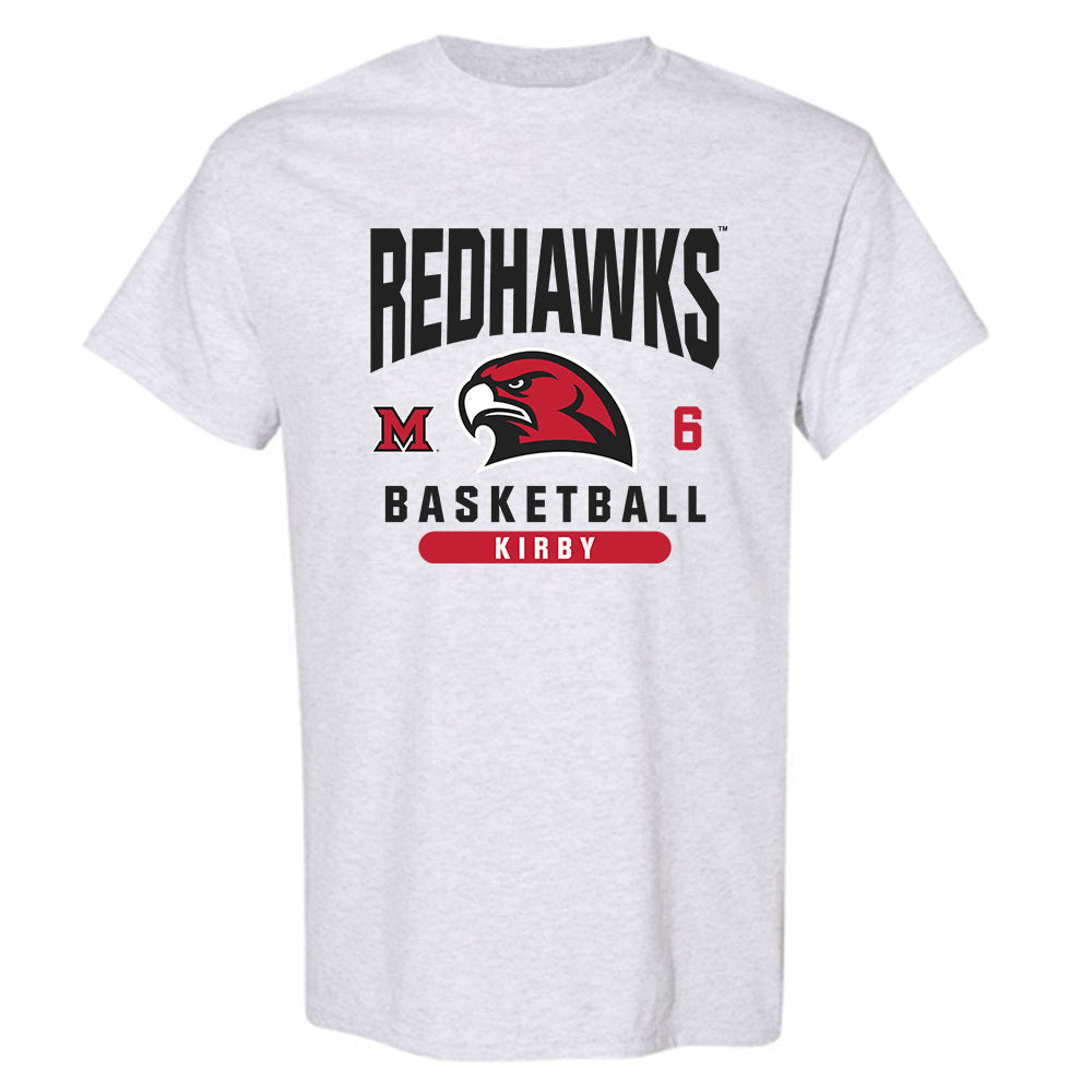 Miami of Ohio - NCAA Men's Basketball : Justin Kirby - Classic Fashion Shersey T-Shirt-0