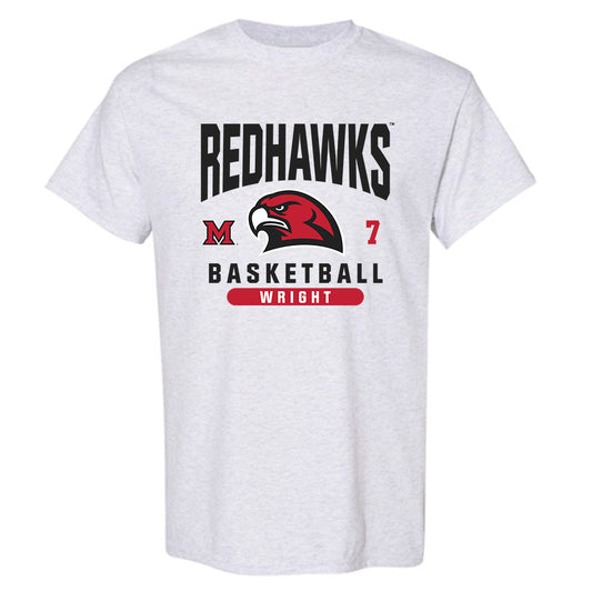 Miami of Ohio - NCAA Men's Basketball : Ethan Wright - Classic Fashion Shersey T-Shirt-0