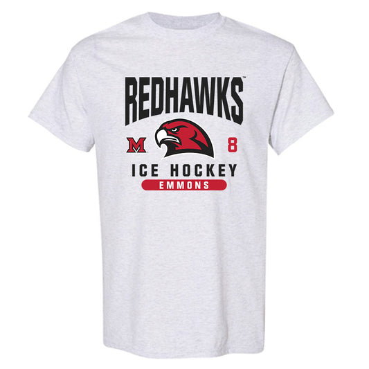 Miami of Ohio - NCAA Men's Ice Hockey : John Emmons - Classic Fashion Shersey T-Shirt-0