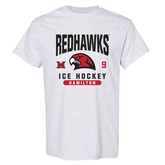 Miami of Ohio - NCAA Men's Ice Hockey : Jack Hamilton - Classic Fashion Shersey T-Shirt-0