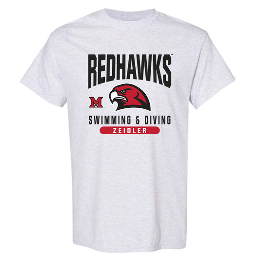 Miami of Ohio - NCAA Men's Swimming & Diving : John Zeidler - Classic Fashion Shersey T-Shirt-0
