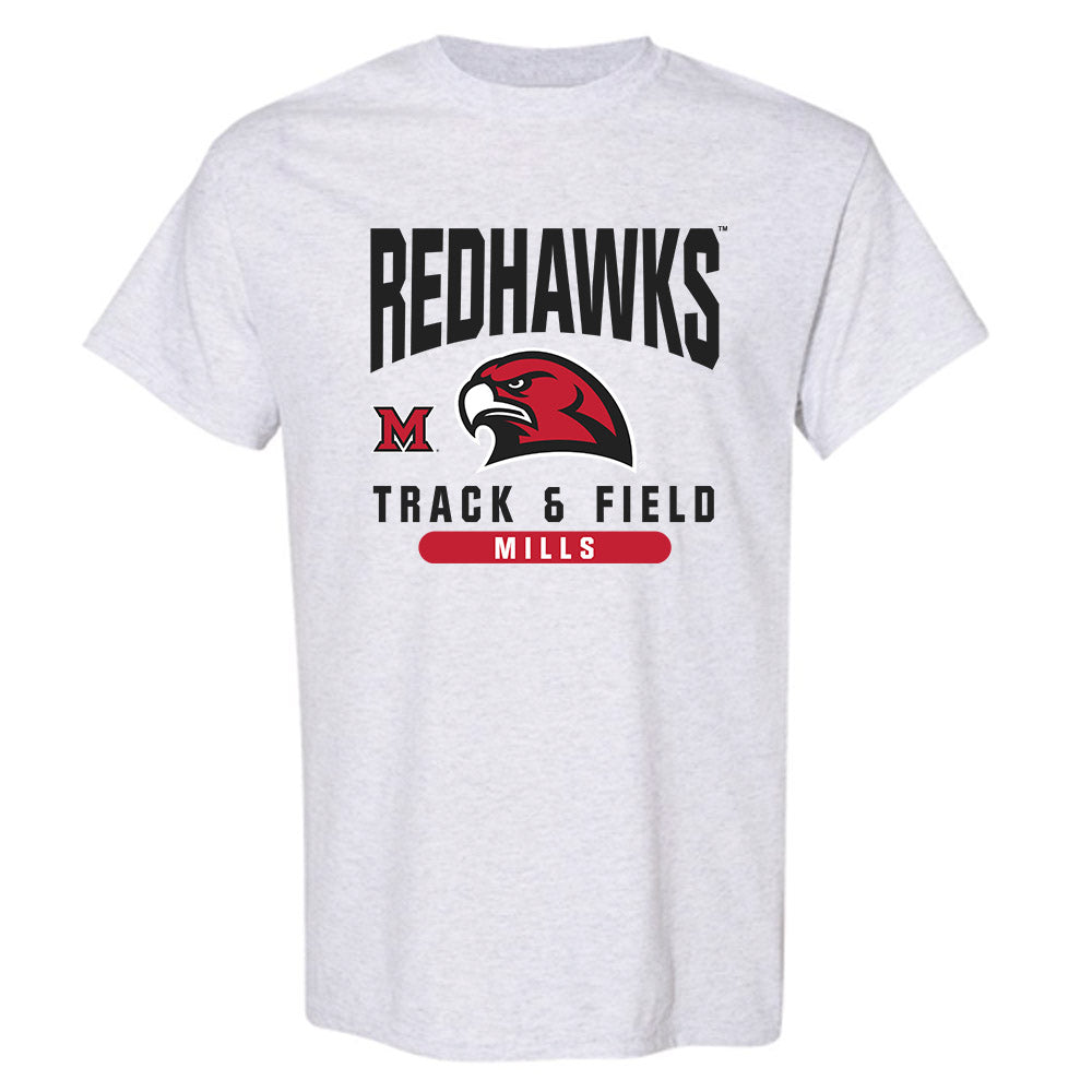 Miami of Ohio - NCAA Men's Track & Field : Julian Mills - Classic Fashion Shersey T-Shirt-0